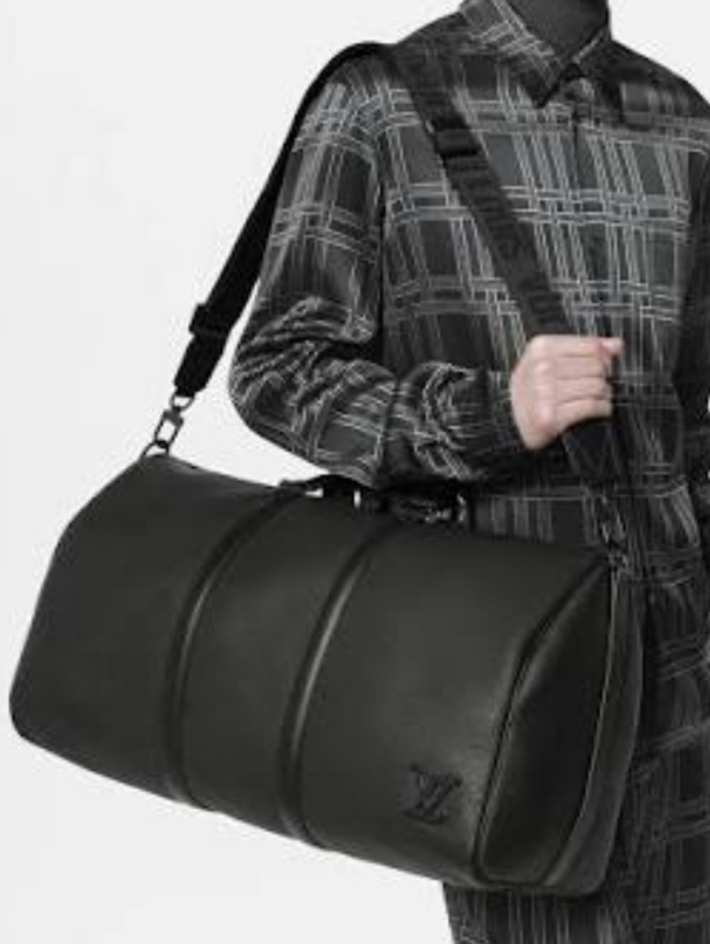 Cotton Denim Design All Kept 50 Traveler Embo Monogram Stonewashed Delux Duffel - Picture 16 of 16